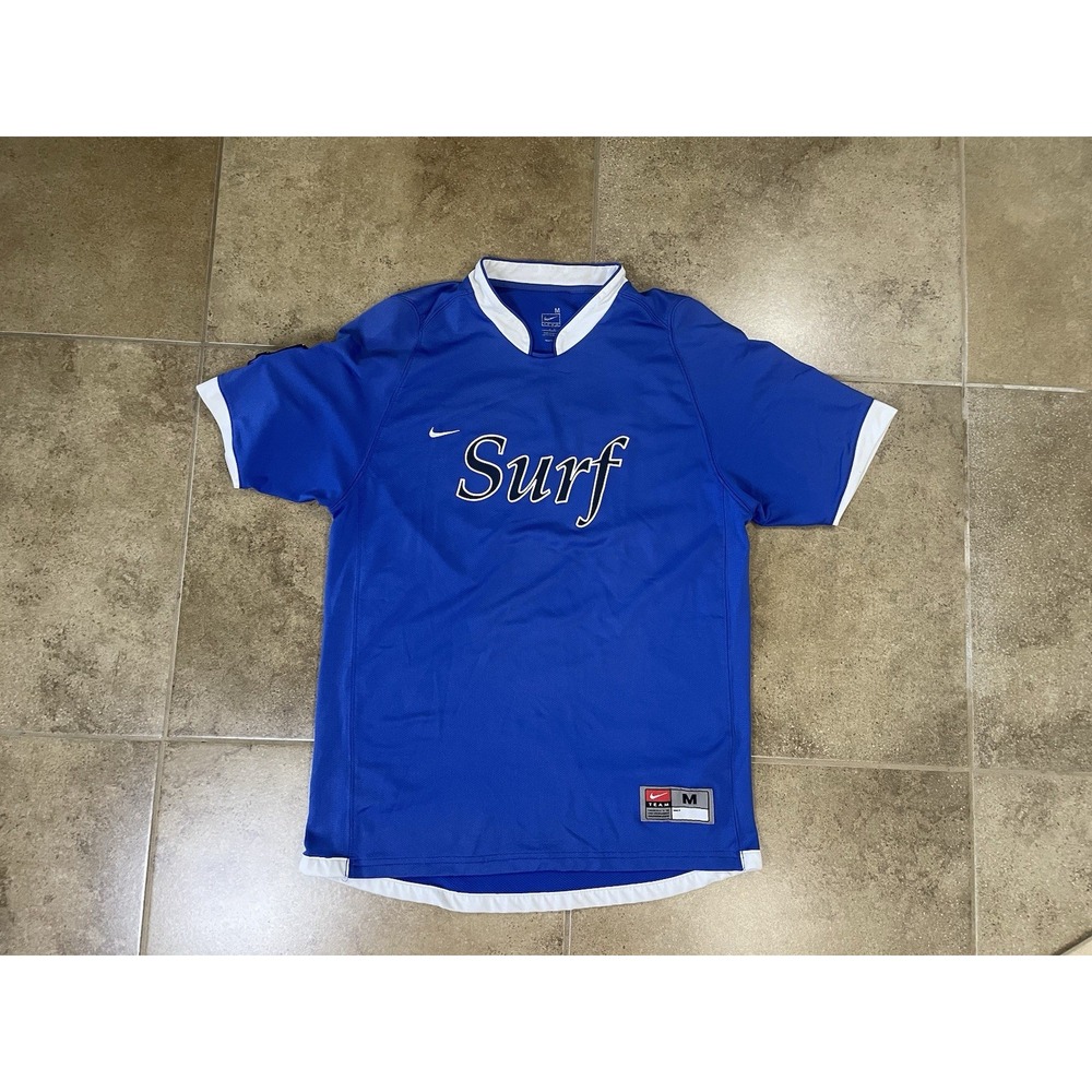 Vintage Y2K Nike San Diego Club SURF Mens Sz M Blue White Soccer Jersey